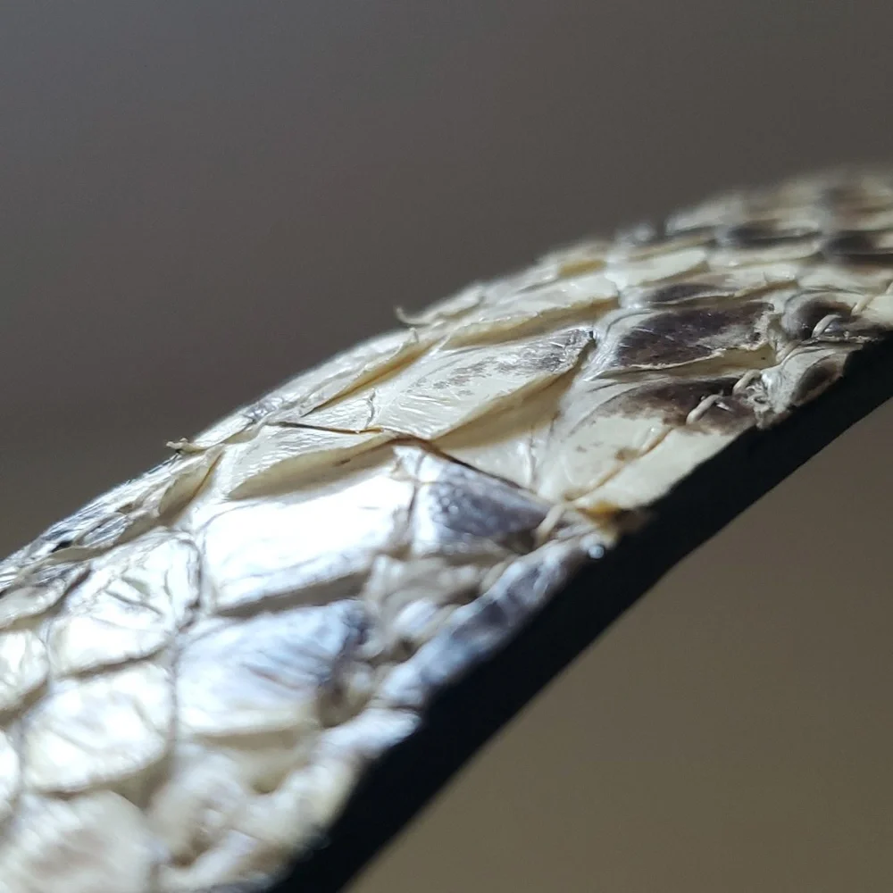 Snakeskin Genuine Leather Belt  sz 38 - Picture 11 of 13